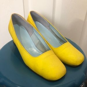 Vintage Electric Yellow Heels